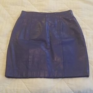 Vintage Chia Leather Skirt